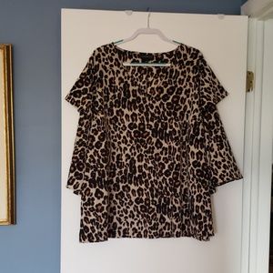 26/28 Lane Bryant Leopard Blouse